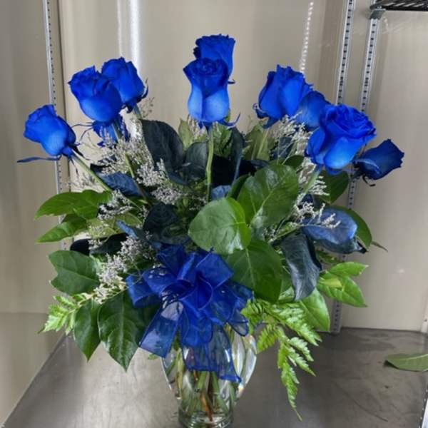 Dozen Blue Roses - Dyed (limited supply)