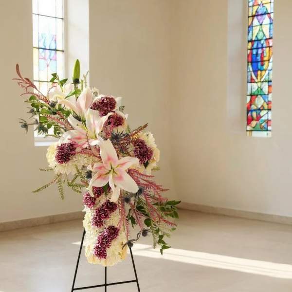 Graceful Remembrance Floral Cross