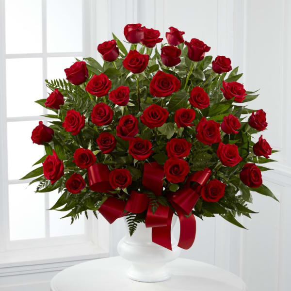 4 Dozen Red Rose Arrangement