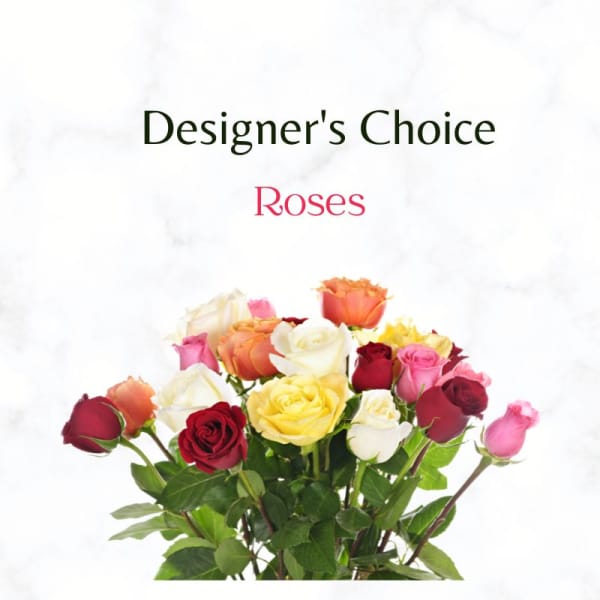 Assorted roses in red, pink, white, and yellow