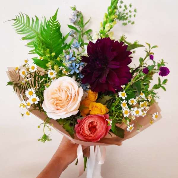 Fall designer choice wrapped bouquet