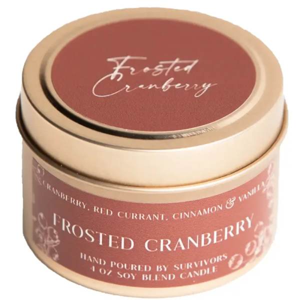 Frosted Cranberry 4 oz Candle