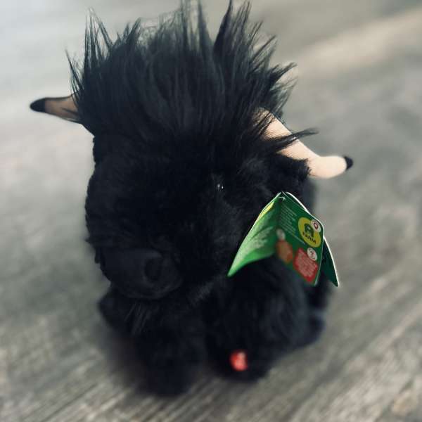 Plush Black Highland Cow