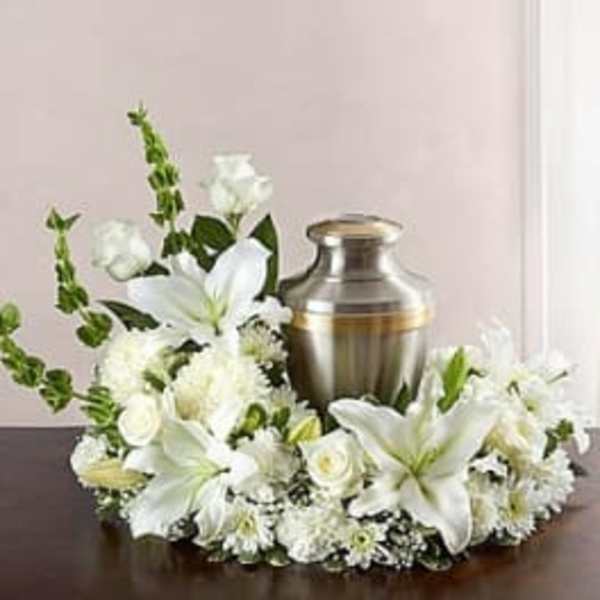 White Flowers For Urn