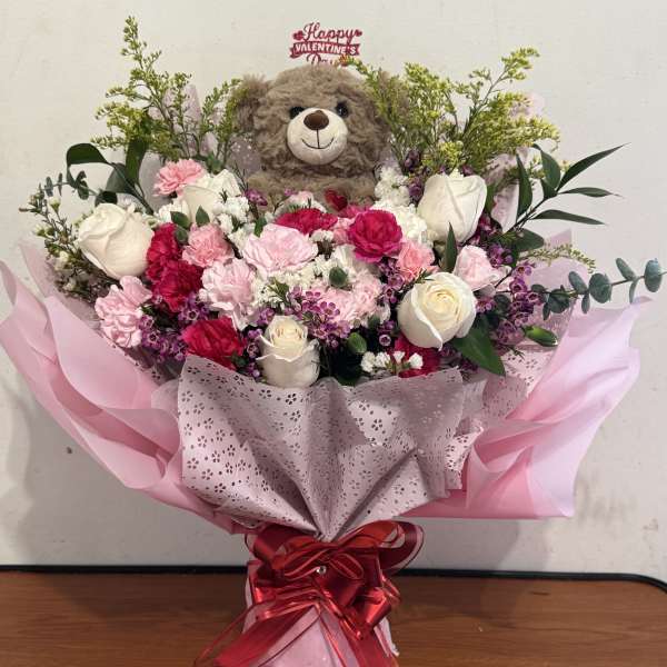 Mixed Flower with Teddy