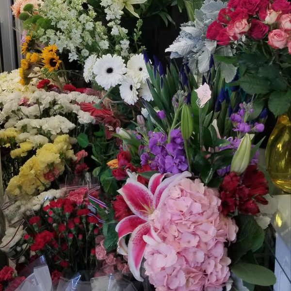 Fresh Seasonal Flowers Wrapped