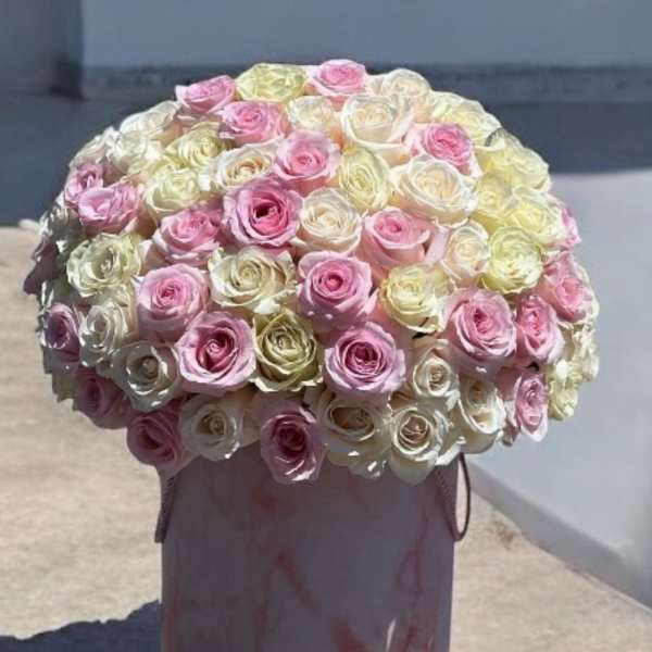 Pink Marble Rose Box