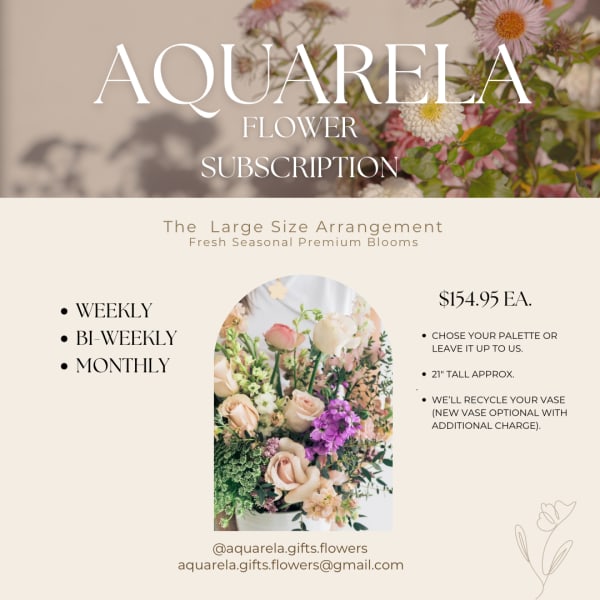 Aquarela Subscription Large Arrangement