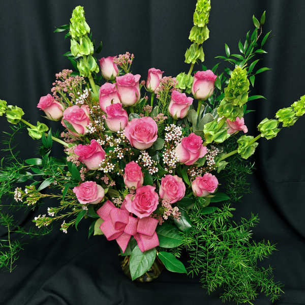 18 Long Stem Bicolor Roses Plus with 2 Fillers