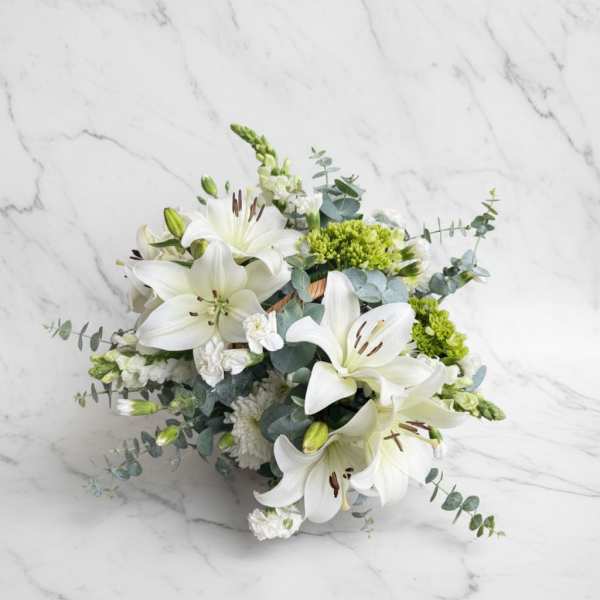 White Serenity Lily Centerpiece