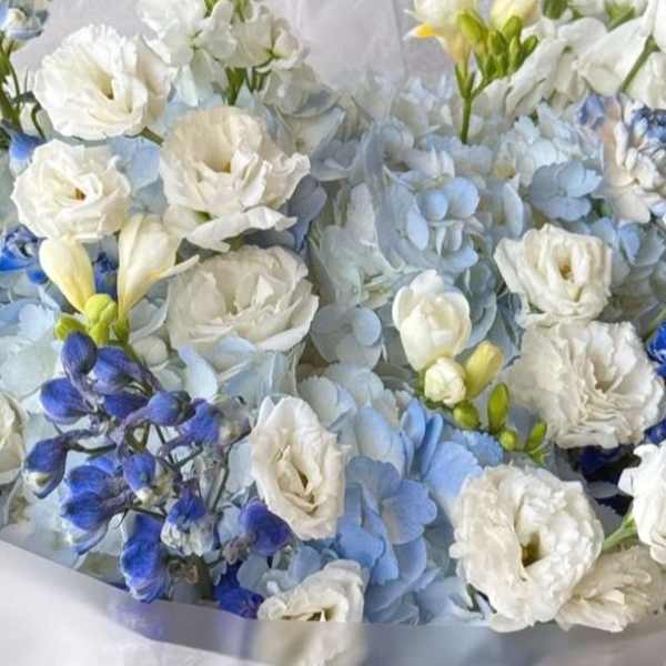 Designer’s Choice Blue and White Floral Arrangement