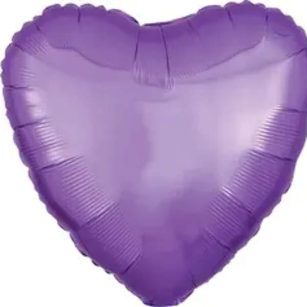 Purple heart-shaped foil balloon