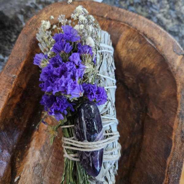 Floral Sage Amethyst Crystal Cleansing Bundle