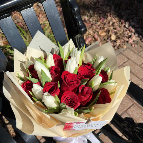 Roses & tulips + Passion and Purity