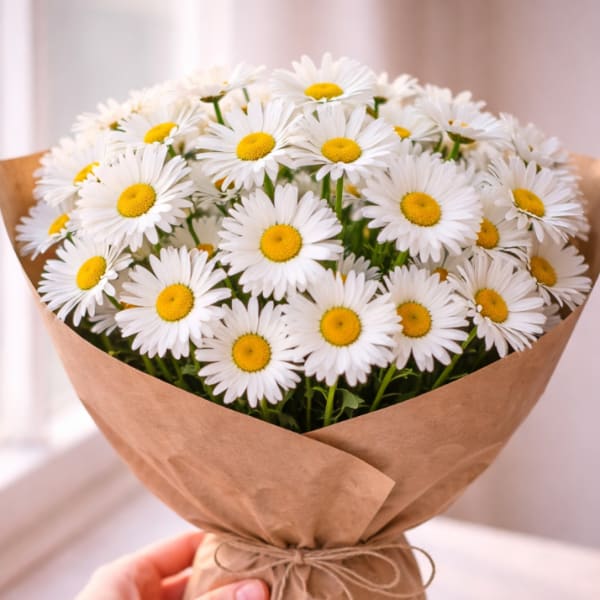 April Birthday Daisy Bouquet
