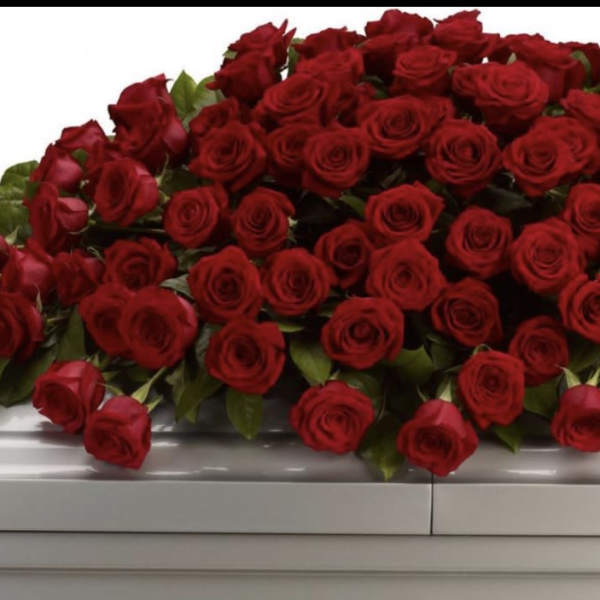 Classic Red Rose Casket Spray