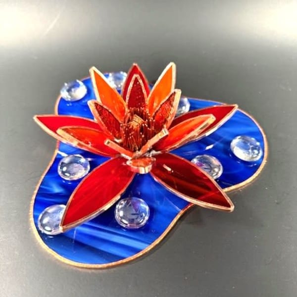 #A108 - Red Water Lily