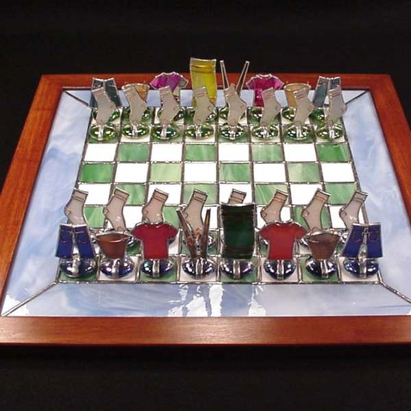 #A123 - Laundry Day Chess Set