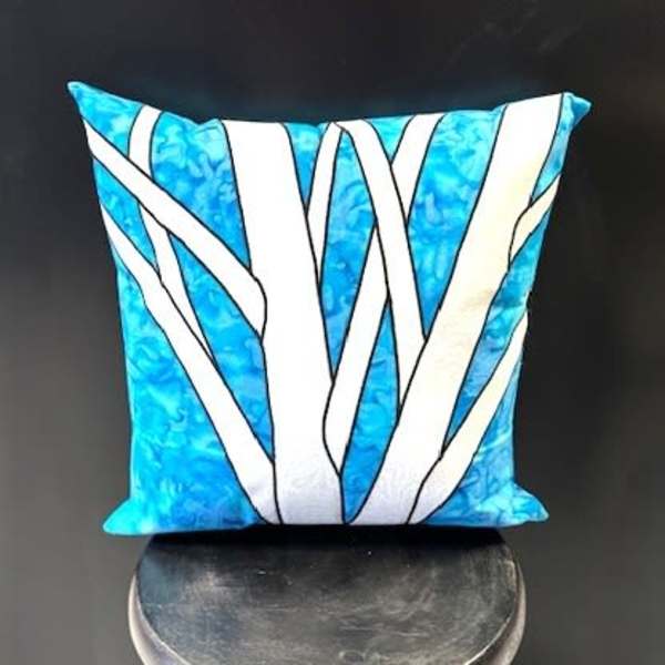 #A139 - "Blue Sky Birches" Pillow