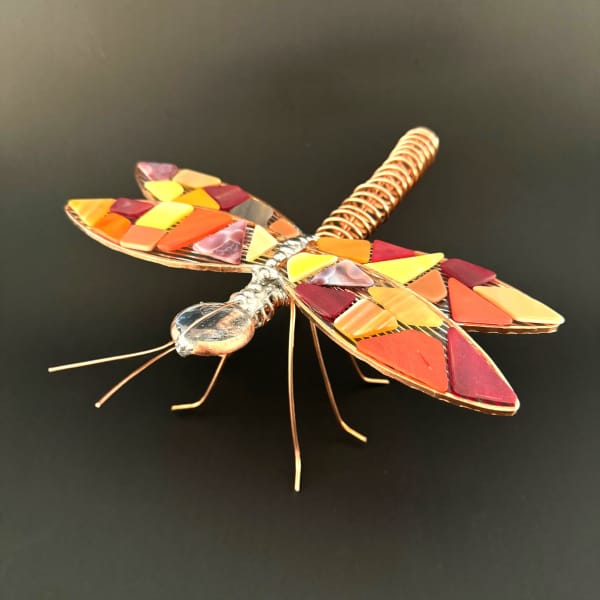 #A036 - "Fire" Mosaic Dragonfly