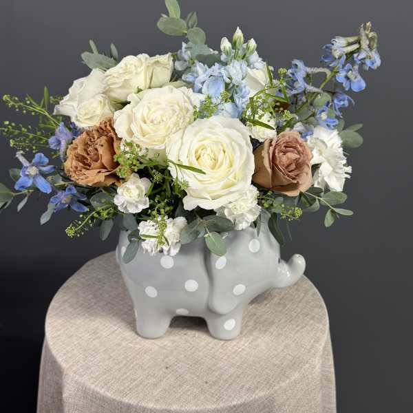 Blue Baby Snuggles Elephant