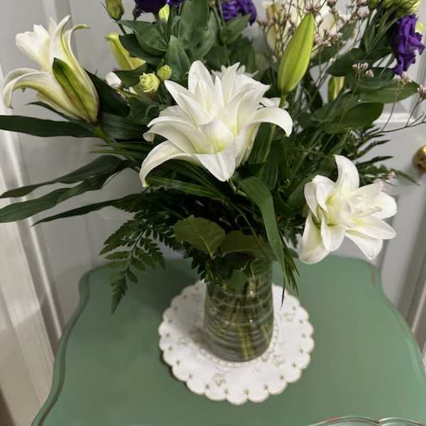 Double Blooms Lilies Arrangement