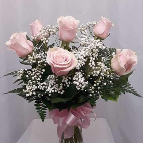 1/2 Dozen Pink Roses