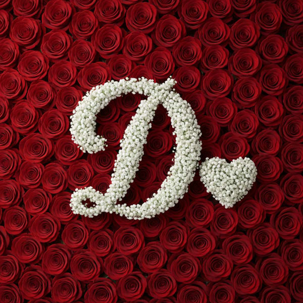Baby's Breath Letter - D
