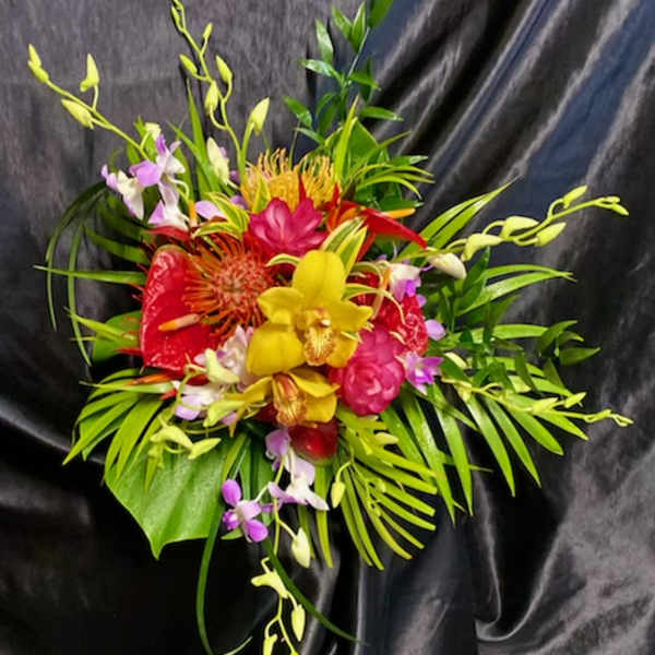 Tropical Unstructured Clutch Bridal