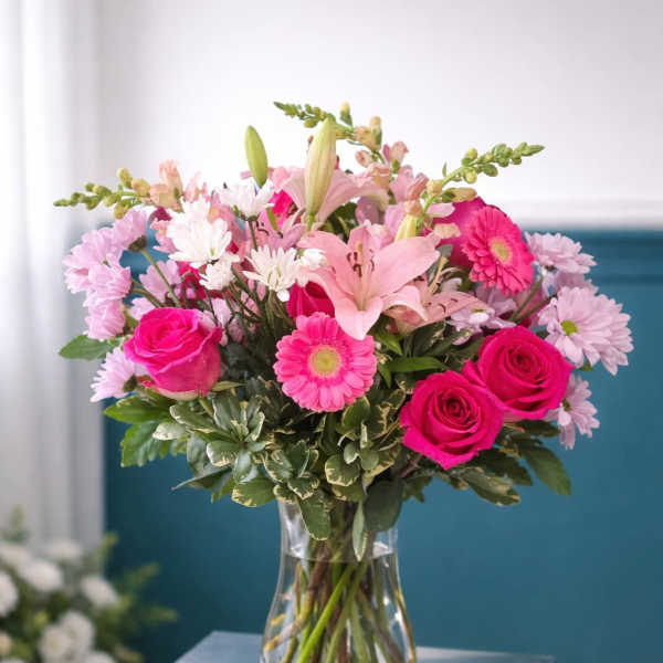 Blushing Fuchsia Elegance Vase