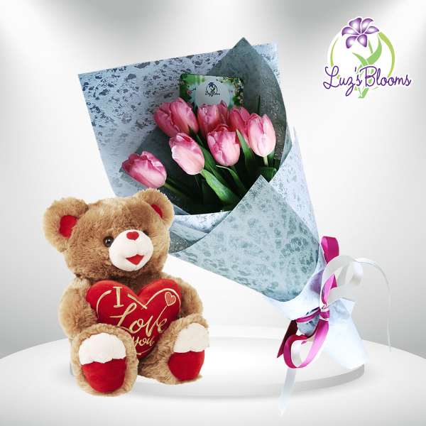 Tulips & Teddy bear