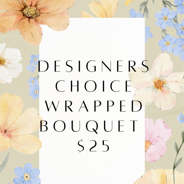 Designers Choice $25 Wrapped Bouquet
