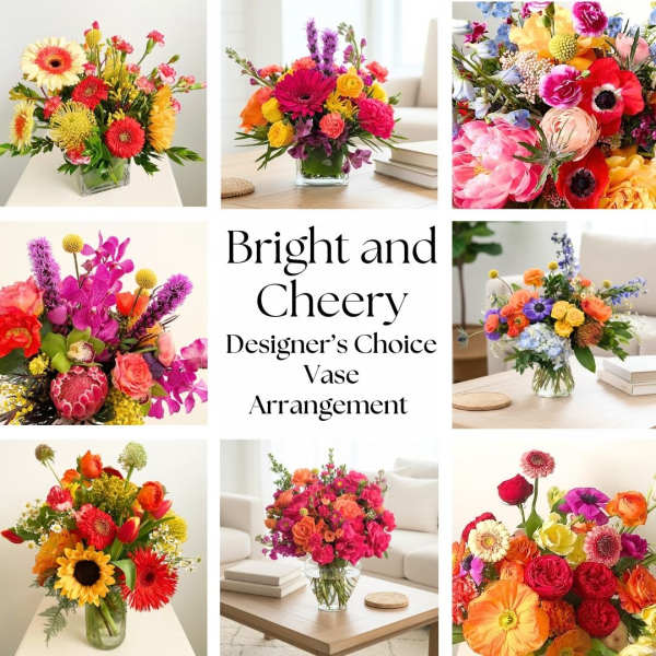 Bright and Cheery Designer's Choice Vase Arrangement
