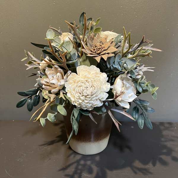 Sola Wooden Flower Centerpiece - Woodsy Garden