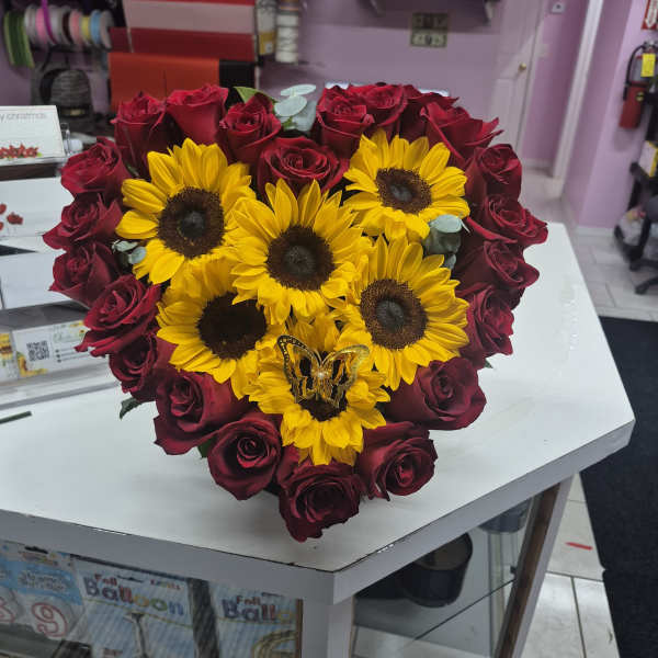 heart-shaped arrangement