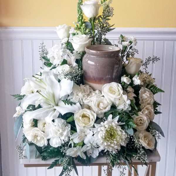 Tranquil Thoughts Funeral Urn Arrangement