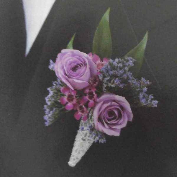 lavender boutonniere