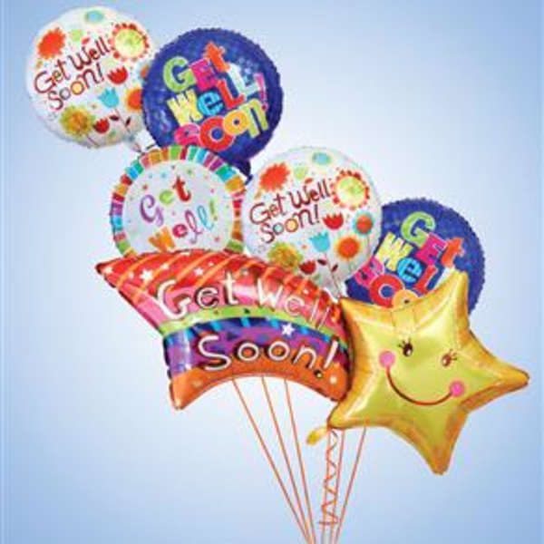 Get Well Soon 6ct "Balloon Bouquet"