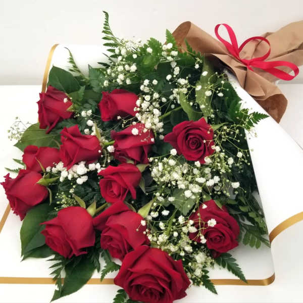 Beautiful Artisan Wrapped Red Roses - Local Long Beach Flower Shop ABC!