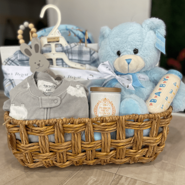 Hello Baby Boy Basket