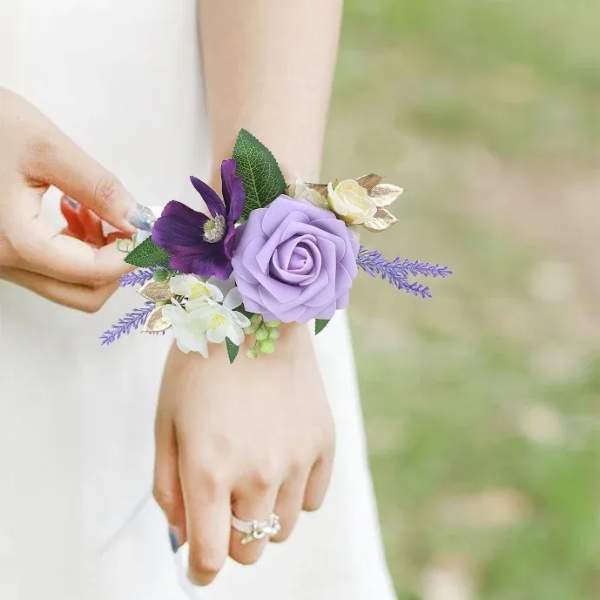 bold purple Color Boutonnière (Modern & Stylish