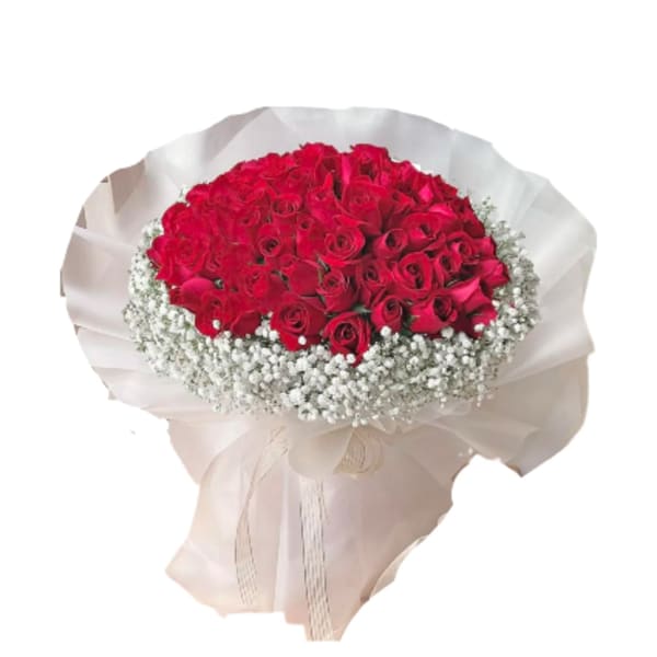 TRUE BEAUTY RED ROSES WRAPPED BOUQUE