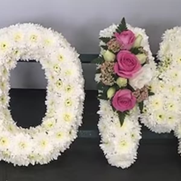 "MOM" or "DAD" Floral Tribute Spray