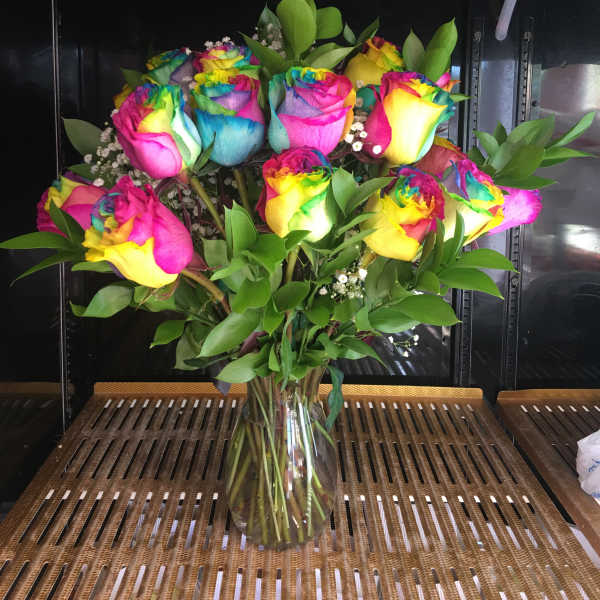 Tie-dye Rose Arrangement
