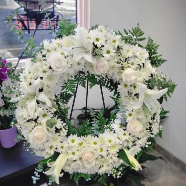 peace and love tribute wreath
