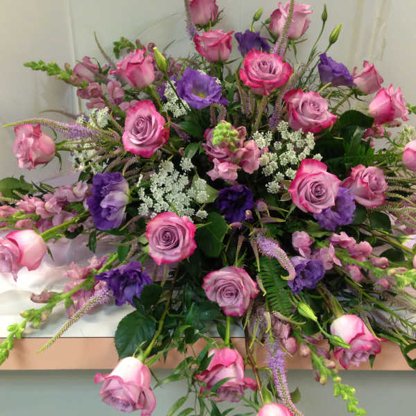 REST-IN-LAVENDER CASKET COVER