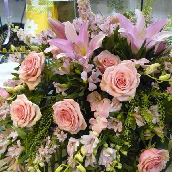 Pink Tone Half Casket Cover