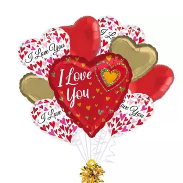 I love you balloon bouquet