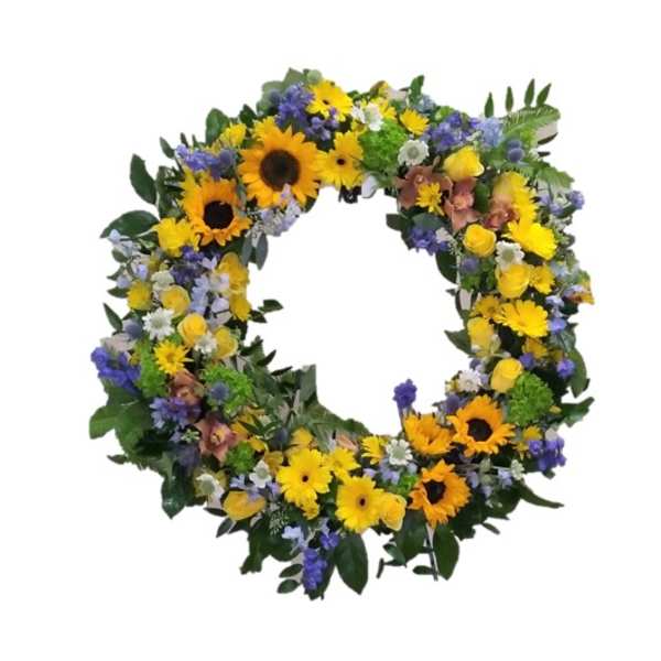 Sympathy Wreath- Sunflowers