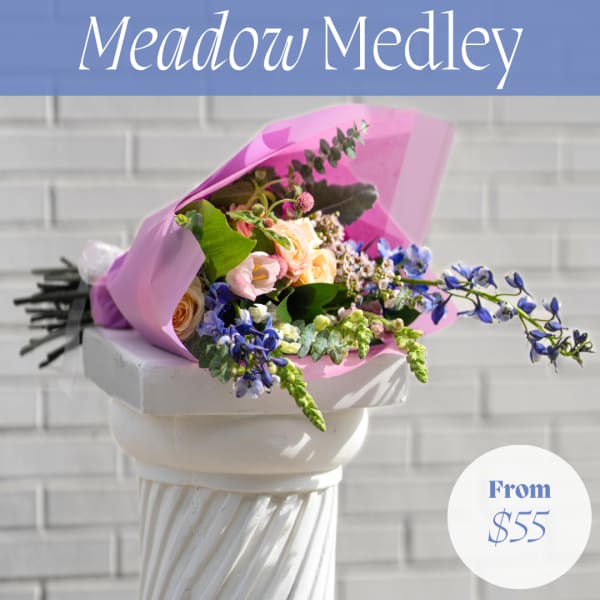 Meadow Medley Wrapped Bouquet